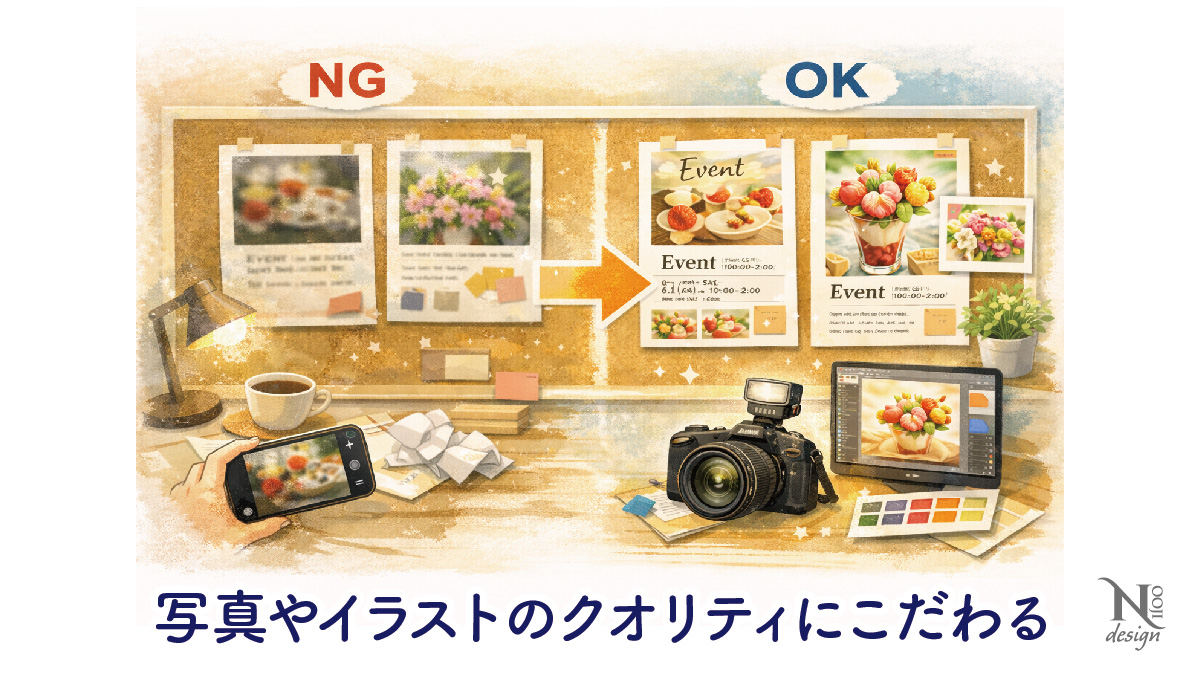 写真・イラストのクオリティは大事